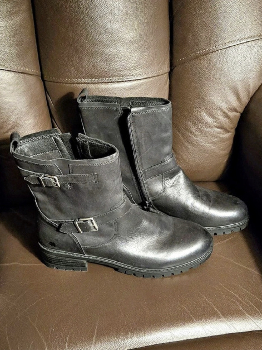 Lucky Brand Moto Boot Black Leather US 10M/41.5